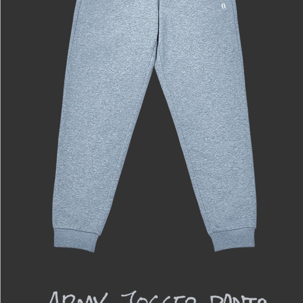 BTS Artist Made Collection RM Army Jogger Grey Sweatpants Pants Kim Namjoon Gray